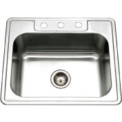 Houzer® 2522-9BS3-1 Drop In Stainless Steel 3-Hole Single Bowl Kitchen Sink