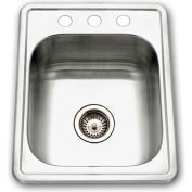 Houzer® A1722-7BS-1 ADA Drop In Stainless Steel 3-Hole Bar/Prep Sink