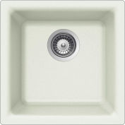 Houzer® E-100U CLOUD Quartztone Series Granite Dual Mount Bar/Prep Sink, Blanc