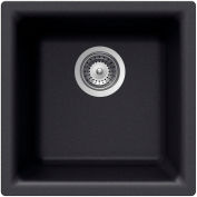 Houzer® E-100U MIDNITE Quartztone Series Granite Dual Mount Bar/Prep Sink, Noir