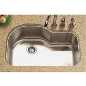 Houzer® MH-3200-1 Undermount Stainless Steel Offset Single Bowl Kitchen Sink