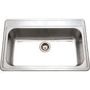 Houzer® PGS-3122-1-1 Drop In Stainless Steel 1-Hole Large Single Bowl Sink