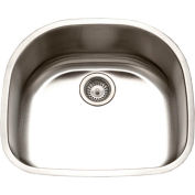 Houzer® STS-1400-1 Undermount Stainless Steel Single D Bowl Kitchen Sink