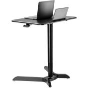 Tygerclaw Pneumatic Workstation Sit-Stand sans effort au sol, noir