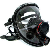 Respirateur à masque complet Honeywell North 7600 avec serre-tête à 5 sangles et connecteurs à double cartouche, M/L