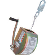 Honeywell Miller 65' ManHandler Hoist, 3/16" Galvanized Steel Wire Rope, Snap Hook, 350 lbs Capacity