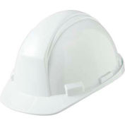 Honeywell North Cap Style Matterhorn White Hard Hat, 4pt Suspension, HDPE Shell, Ratchet Adjustment