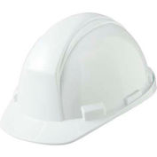 Honeywell North Cap Style Matterhorn White Hard Hat, Suspension 4pt, Coque HDPE, Ajustement Ratchet