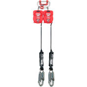 Miller® Twin Turbo™ G2 9'L Fall Protection System, Steel Snap Hooks, MFLC-3-Z7/9FT