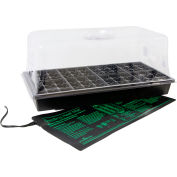 Jump Start CK64060 Hot House w/Heat Mat, 11" x 22" Tray, 72-Cell Insert, 7-1/2" Dome
