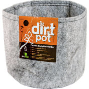 Hydrofarm Hydroponic Dirt Pot Flexible Portable Planter, 2 Gallons , Gray
