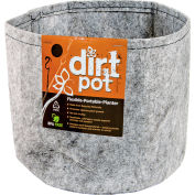 Hydrofarm Hydroponic Dirt Pot Flexible Portable Planter, 2 Gallons , Gris