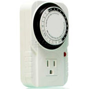Hydrofarm Analog Grounded Timer, 24 Hour, 15 Amp, 1725W
