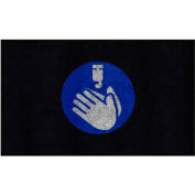 Désinfectant pour les mains - Tapis de message Mat 3/8" Épais 3' x 5' Noir