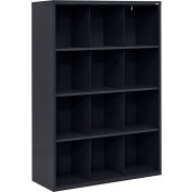 Sandusky Cubbie Storage Organizer - 12 Sections - Black
