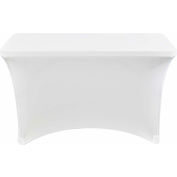 Iceberg Stretch Fabric Table Cover, 4', Blanc