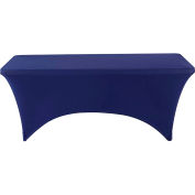 Iceberg Stretch Fabric Table Cover, 8', Bleu