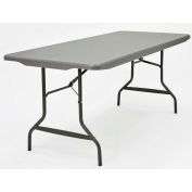 Iceberg IndestrucTable TOO™ Plastic Folding Table, 30 » x 72 », Charbon de bois