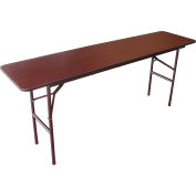 Interion® Folding Wood Seminar Table, 72"W x 18"D, Mahogany