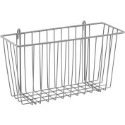 Metro Epoxy Coated Steel Storage Basket for Wire and Wall Shelving 13-3/8"W x 5"D x 7"H Gray