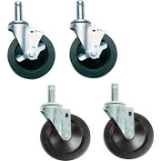 Metro M4PK5MMBX MetroMax 5" Stem Caster Pack: (2) 5M Swivel, (2) 5MB Brake