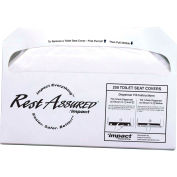 Produits D'impact Rest Assured™ 1/2 Plier les housses de sièges de toilette,250/Pack, 4 packs/Case- 25183273