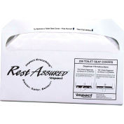 Produits D'impact Rest Assured™ 1/2 Plier les housses de siège de toilette, 250/Pack, 10 paquets/cas - 25183373