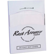 Produits D'impact Rest Assured™ 1/4 Plier les housses de siège de toilette, 200/Pack, 25 paquets/cas - 25184473