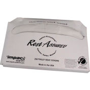 Produits d'impact Rest Assured™ Earth Green Seal 1/2 Fold Toilet St Covr,250/PK,20PK/CS-25187973