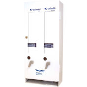 Impact Products J1 25 Cent Dual #4 Napkin & Tampon Dispenser w/ View Window, White - 25190900