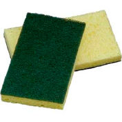 Impact Products Medium Duty Cellulose Scrubber Sponge, Yellow/Green - 7130P - Pkg Qty 15