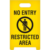 INCOM® Floor Sign 2 Sided English - No Entry Restricted Area - ASF1004