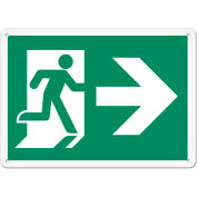 Exit Running Man Right Sign 14"W x 10"H, vinyle adhésif