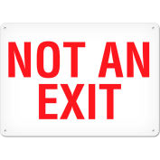 Not An Exit Sign 14"W x 10"H, Vinyle adhésif