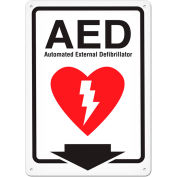 Signe AED 14"W x 10"H, vinyle adhésif