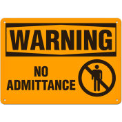 Signes d'avertissement - No Admittance 14"W x 10"H, vinyle adhésif