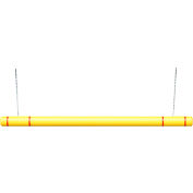 ™ Global Industrial Clearance Bar, 80"L, jaune avec ruban rouge, PEHD