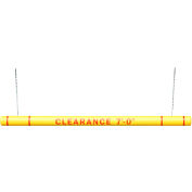 Innoplast Clearance Bar, 4"D x 120"L, Yellow Bar/Red Tapes