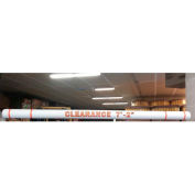 Innoplast Clearance Bar Kit, 4"D x 80"L, White Bar/Red Tapes