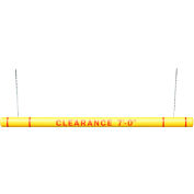 Innoplast Clearance Bar with Round Cap, 4"D x 78"L, Yellow Bar/No Tapes