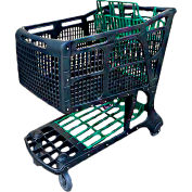 IPT™ Inc Grand chariot en plastique, noir et vert, capacité de 350 lb