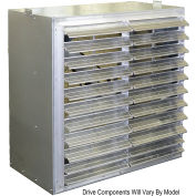 Ventilateur d’extraction Hessaire Cabinet w / Obturateur, 36 « Prop, 1HP, 12010 CFM, 3 phases, entraînement par courroie