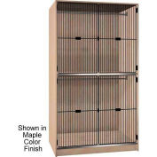 Ironwood 2 Compart. Armoire armoire, porte de la grille noire, Dixie chêne couleur