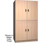 Ironwood 2 Compartment Wardrobe Storage Cabinet, Solid Door, Maple Color