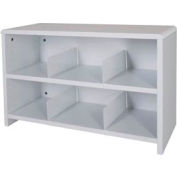 Bureau principal organisateur 29" W 2-étagères - 29" W x 12 « D x 18 » H gris