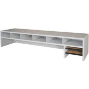 Bureau principal organisateur Low Profile - 58" W x 12 « D x 12 » H gris