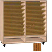Ironwood Mfg. FS Series - 50 Open Folio Music Storage Cabinet - Chêne