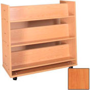 Book Truck - 6 Shelves - 42"W x 18"D x 42-1/2"H Oiled Cherry