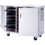 Ironwood Glacier Laptop Storage Cart, 43-1/2"W x 20"D x 35-1/2"H, Folkstone Gray
