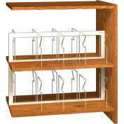 42" Picture Book Shelving Adder - 36"W x 23-7/8"D x 40-7/8"H Amber Ash